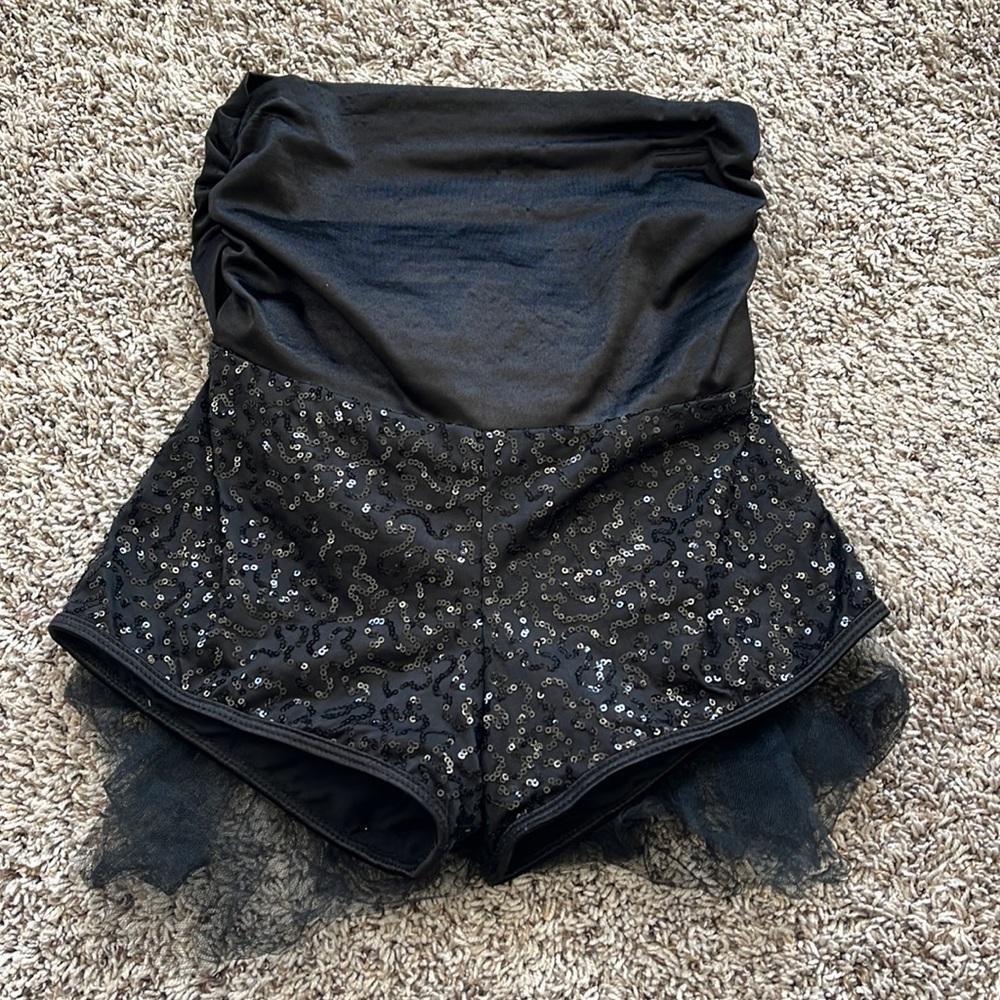 High waisted dance costume shorts